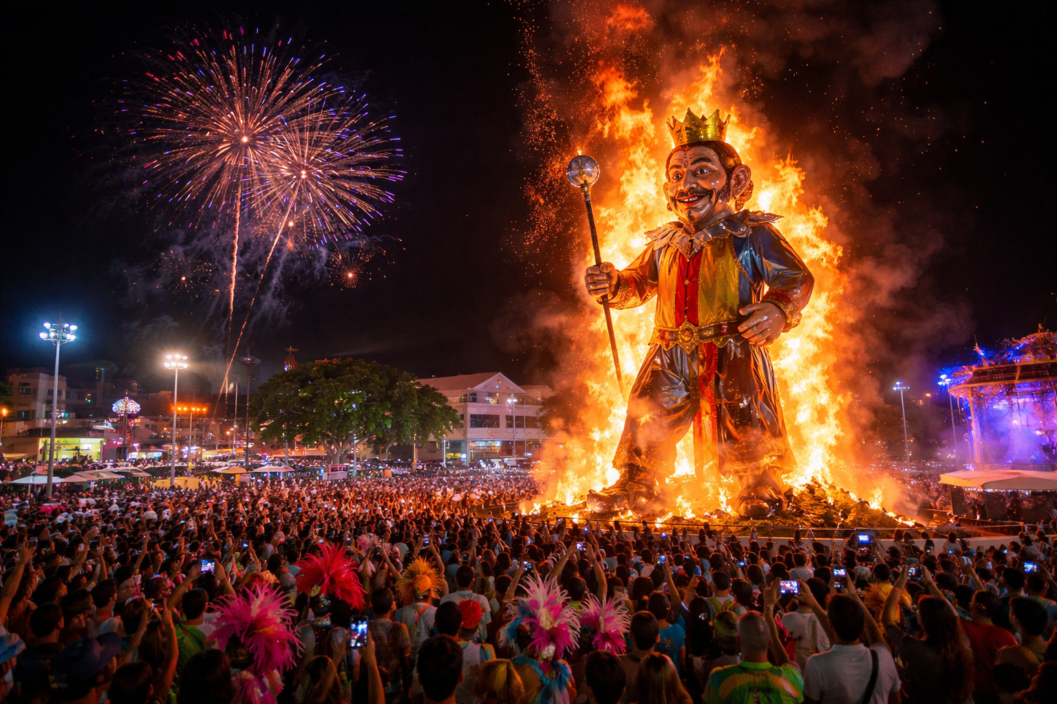 Burning of King Momo 2026 - Aruba Carnival's Fiery Grand Finale